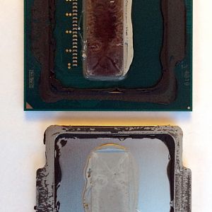 Intel Core i7-4770K, скальп прошел легко, метод - сдвиг -тиски, 29.03.2014. Результатом доволен, в нагрузке, без разгона, Turbo Boost включен, все в а